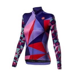 CASTELLI Hosszú ujjú kerékpáros mez - TRIANGOLO MID LADY W - lila/színes