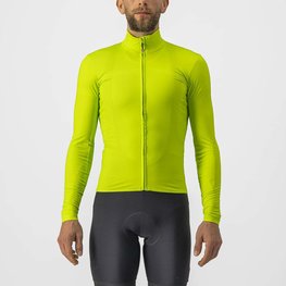 CASTELLI Hosszú ujjú kerékpáros mez - PRO THERMAL - sárga