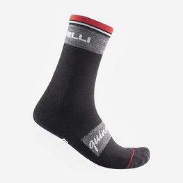 CASTELLI Klasszikus kerékpáros zokni - QUINDICI SOFT MERINO - fekete