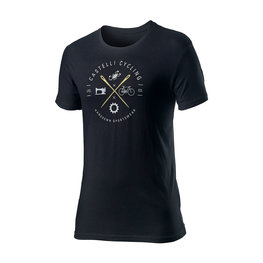 CASTELLI Rövid ujjú kerékpáros póló - SARTO - fekete