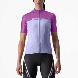 CASTELLI Rövid ujjú kerékpáros mez - VELOCISSIMA LADY - lila