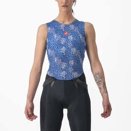 CASTELLI Ujjatlan kerékpáros póló - PRO MESH 4 W LADY - kék