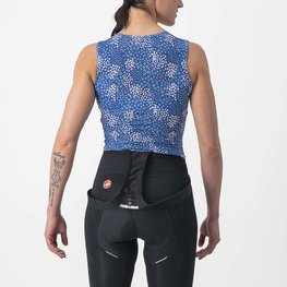 CASTELLI Ujjatlan kerékpáros póló - PRO MESH 4 W LADY - kék