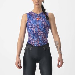 CASTELLI Ujjatlan kerékpáros póló - PRO MESH 4 W LADY - kék