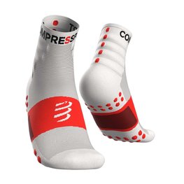 COMPRESSPORT Klasszikus kerékpáros zokni - TRAINING - fehér