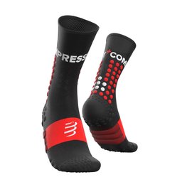 COMPRESSPORT Klasszikus kerékpáros zokni - ULTRA TRAIL - fekete