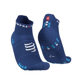 COMPRESSPORT Kerékpáros bokazokni - PRO RACING 4.0 RUN - kék