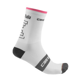 CASTELLI Klasszikus kerékpáros zokni - GIRO 2019 - fehér