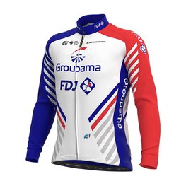 ALÉ Hosszú ujjú kerékpáros mez - GROUPAMA FDJ 20 WNT - piros/fehér/kék
