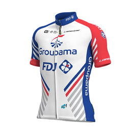 ALÉ Rövid ujjú kerékpáros mez - GROUPAMA FDJ 2019 - fehér/kék/piros