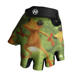 HAVEN Kerékpáros kesztyű rövid ujjal - DREAM KIDS - fekete/narancssárga/zöld