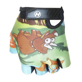 HAVEN Kerékpáros kesztyű rövid ujjal - DREAM KIDS - narancssárga/fekete/zöld