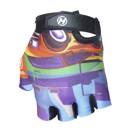 HAVEN Kerékpáros kesztyű rövid ujjal - DREAM KIDS - kék/zöld/színes/fekete/lila/narancssárga