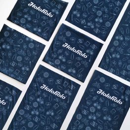 Kerékpáros nyakmelegítő - HOLOKOLO MIDNIGHT - fehér/kék