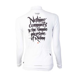 HOLOKOLO Hosszú ujjú kerékpáros mez - STREETBEAT LADY WNT - fehér/fekete