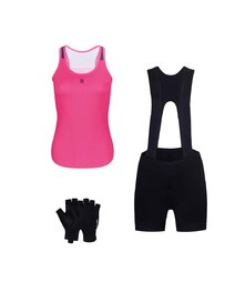 RIVANELLE Kerékpáros mega szett - SPARK - fekete/rózsaszín