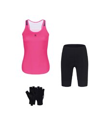 RIVANELLE Kerékpáros mega szett - SPARK - rózsaszín/fekete