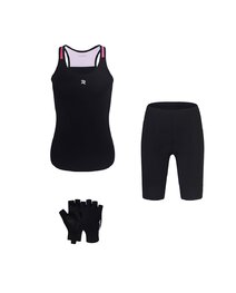 RIVANELLE Kerékpáros mega szett - SPARK - fekete/rózsaszín