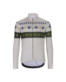 HOLOKOLO Hosszú kerékpáros mez és nadrág - FROSTTRAIL WINTER - zöld/szürke/fekete