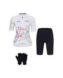 RIVANELLE Kerékpáros mega szett - MAAPPI ELITE LADY - fehér/fekete