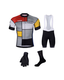 BONAVELO Kerékpáros mega szett - 1985 LA VIE CLAIRE - fehér/színes/fekete