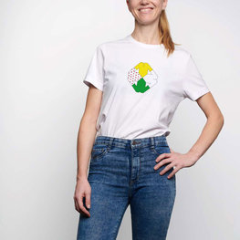 NU. BY HOLOKOLO Rövid ujjú kerékpáros póló - TOUR - fehér/színes