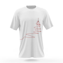 NU. BY HOLOKOLO Rövid ujjú kerékpáros póló - UP & NEVER STOP - fehér