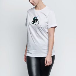 NU. BY HOLOKOLO Rövid ujjú kerékpáros póló - BEHIND BARS - fehér/zöld