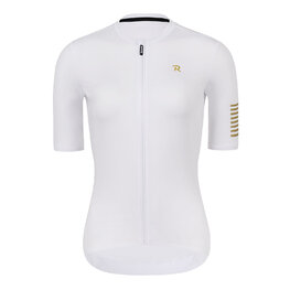 RIVANELLE Rövid kerékpáros mez rövidnadrággal - VICTORIOUS GOLD LADY - fehér/fekete