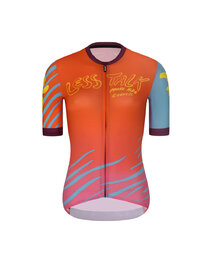 RIVANELLE Rövid kerékpáros mez rövidnadrággal - LESS TALK  - fekete/piros/színes