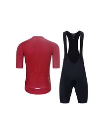 HOLOKOLO Rövid kerékpáros mez rövidnadrággal - EYELET - bordó