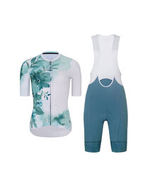 RIVANELLE BY HOLOKOLO Rövid kerékpáros mez rövidnadrággal - FLOWERY LADY - zöld/színes