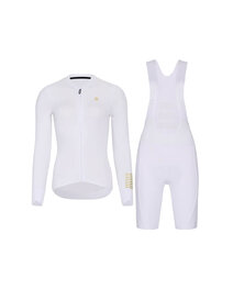 HOLOKOLO Rövid kerékpáros mez rövidnadrággal - VICTORIOUS ELITE - fehér