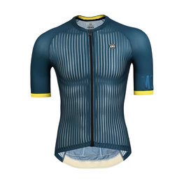 MONTON Rövid ujjú kerékpáros mez - QUEST - zöld/narancssárga