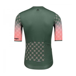 MONTON Rövid ujjú kerékpáros mez - LIFE - zöld/rózsaszín