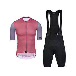 MONTON Rövid kerékpáros mez rövidnadrággal - CHECHEN - piros/fekete