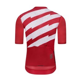 MONTON Rövid ujjú kerékpáros mez - SKULL III - fehér/piros