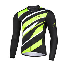 MONTON Hosszú ujjú kerékpáros mez nyári - FERNWAR SUMMER - fekete/zöld