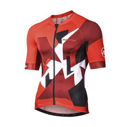 MONTON Rövid ujjú kerékpáros mez - CINDER - fekete/piros/fehér