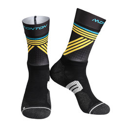 MONTON Klasszikus kerékpáros zokni - GREFFIO 2  - fekete/sárga
