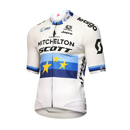 GIORDANA Rövid ujjú kerékpáros mez - MITCHELTON-SCOTT '19 - kék/fehér