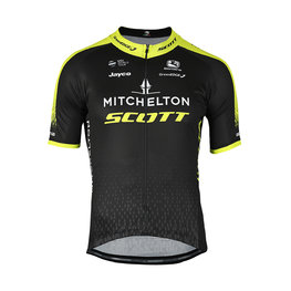 GIORDANA Rövid ujjú kerékpáros mez - MITCHELTON-SCOTT '19 - fekete/sárga