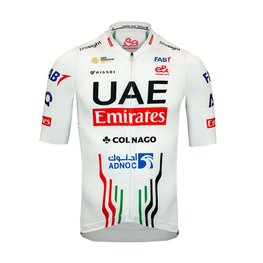PISSEI Rövid ujjú kerékpáros mez - UAE TEAM EMIRATES 2024 - fekete/piros/fehér