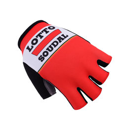 Kerékpáros kesztyű rövid ujjal - LOTTO 2017 - bordó/piros