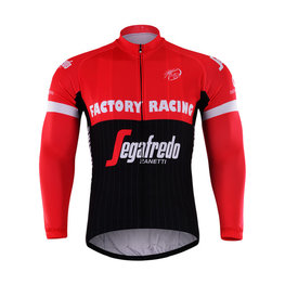 Hosszú ujjú kerékpáros mez - TREK 2017 WINTER - piros/fekete