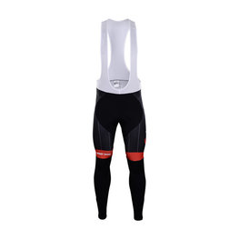 Hosszú kerékpáros nadrág kantárral - TREK 2018 SUMMER - fekete/piros