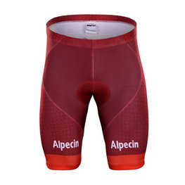 Rövid kerékpáros nadrág kantár nélkül - KATUSHA 2018 - bordó/piros