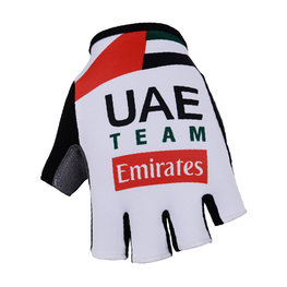 Kerékpáros kesztyű rövid ujjal - UAE 2018 - fehér/piros/fekete