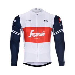 BONAVELO Hosszú ujjú kerékpáros mez nyári - TREK 2020 SUMMER - fehér/kék/piros