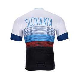 BONAVELO Rövid ujjú kerékpáros mez - SLOVAKIA - fehér/piros/kék/fekete
